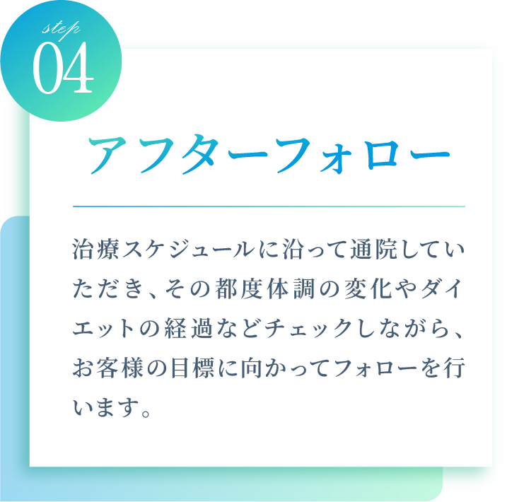 アフターフォロー