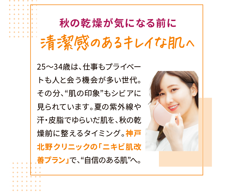 清潔感のあるキレイな肌へ