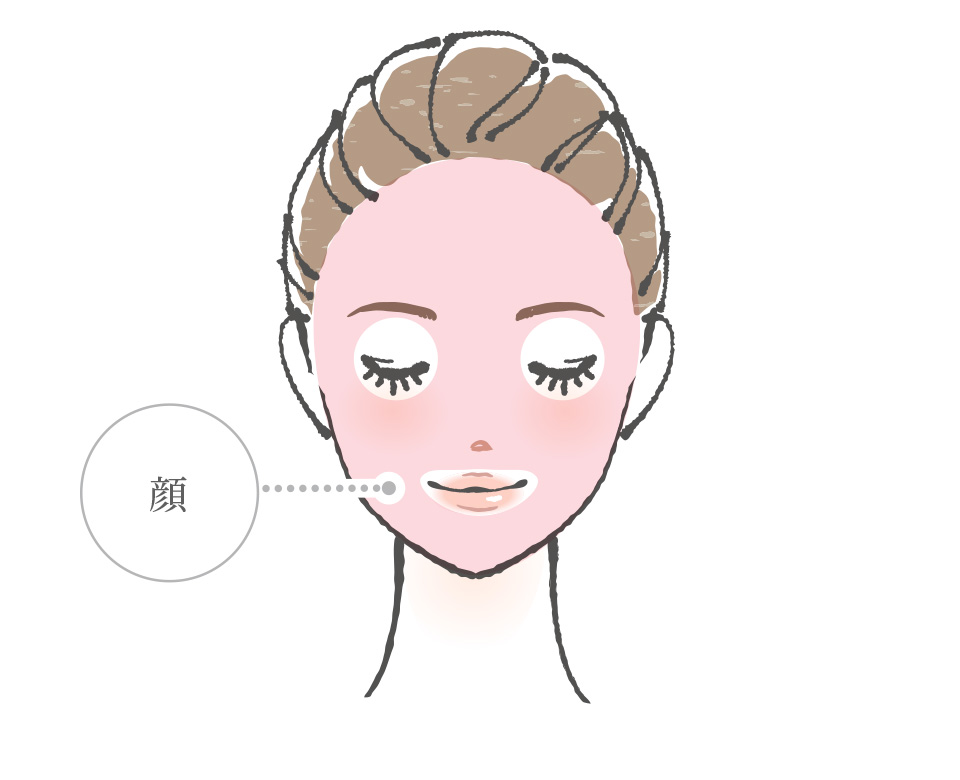 施術対象部位 顔